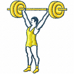 Bodybuilder Embroidery Design 2 Bodybuilder Embroidery Design 2